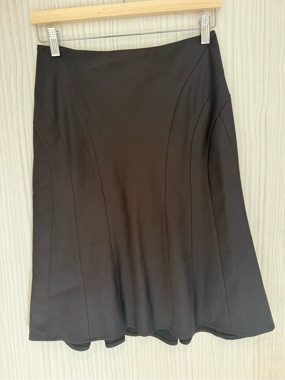 BCBGMaxAzria Black A-Line Paneled Skirt